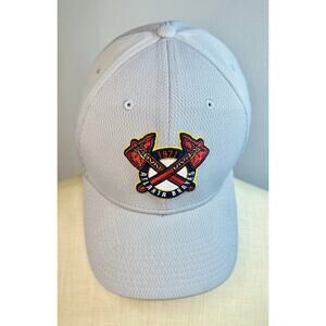 Atlanta Braves Gray New Era Hat 39Thirty MLB Flexfit Large/XLarge Baseball Cap